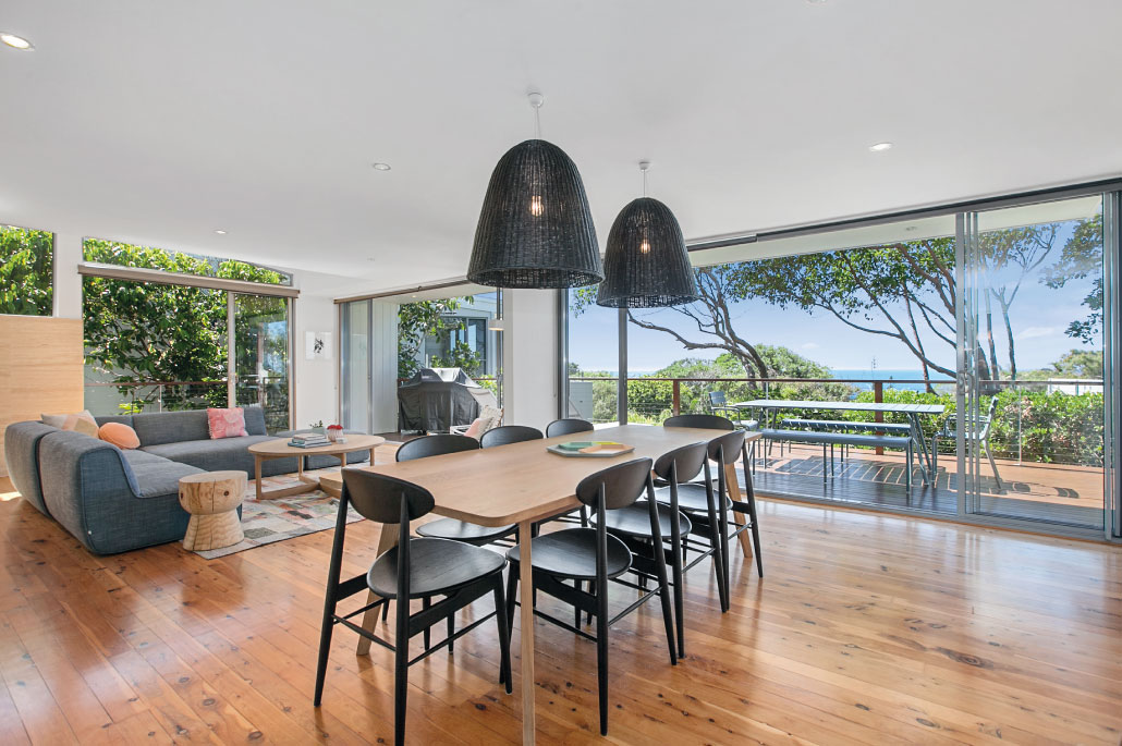 Lounge room facing out to the ocean